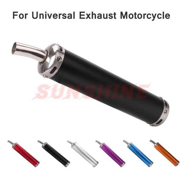 

motorcycle exhaust system muffler universal metal 20mm motorcross 60*280mm pitbike scooter dirt atv pipe for 125cc red black