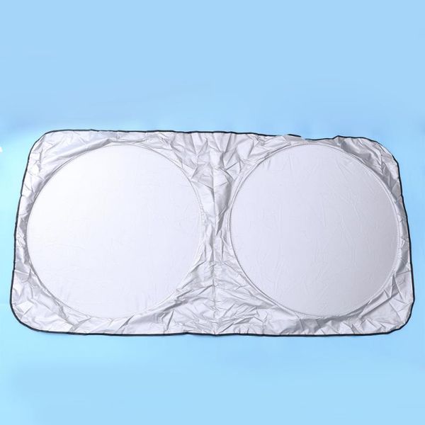 

car sunshade interior windshield double ring sun shade heat block anti-uv cover protector cover(160x86cm)