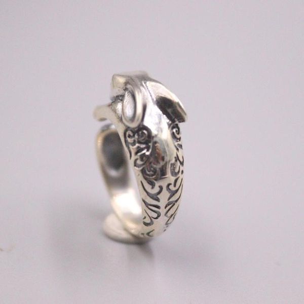 

cluster rings pure 925 sterling silver ring width 8mm cuff adjustable us size 7-11, Golden;silver