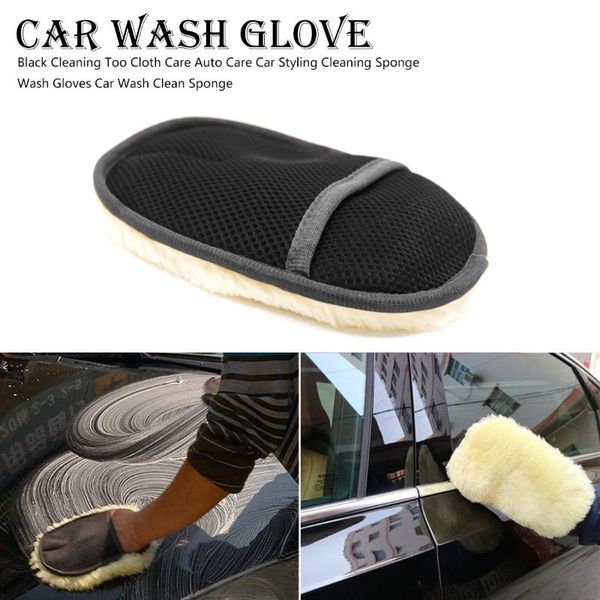 

car sponge 15*25cm dishwashing gloves styling wool soft washing cleaning brush motorcycle washer care products