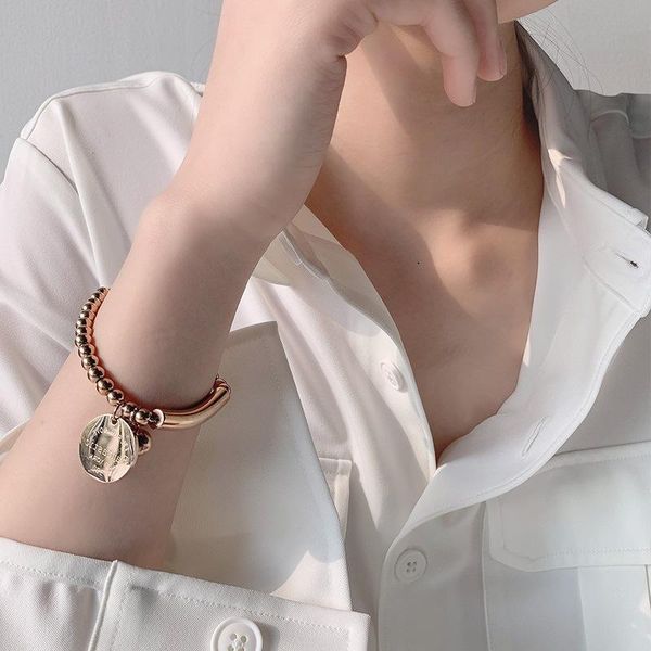 

ch-28 female ins tide niche design bracelet korean net red simple personality student girlfriends bangle, Black