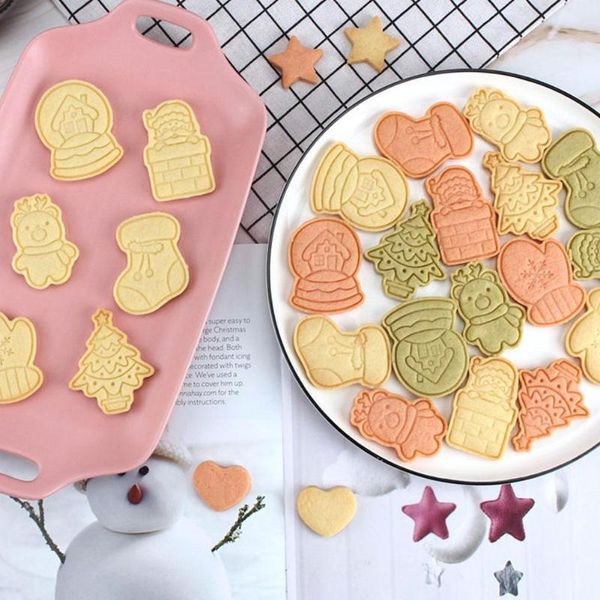 

baking moulds diy cartoon biscuit mould christmas cookie cutters tools decorating abs plastic cake mo f0i8