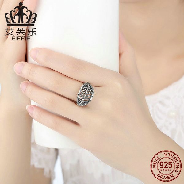 

avelle popular hollow out inlaid zircon leaf ring s925 sterling silver female 133, Slivery;golden