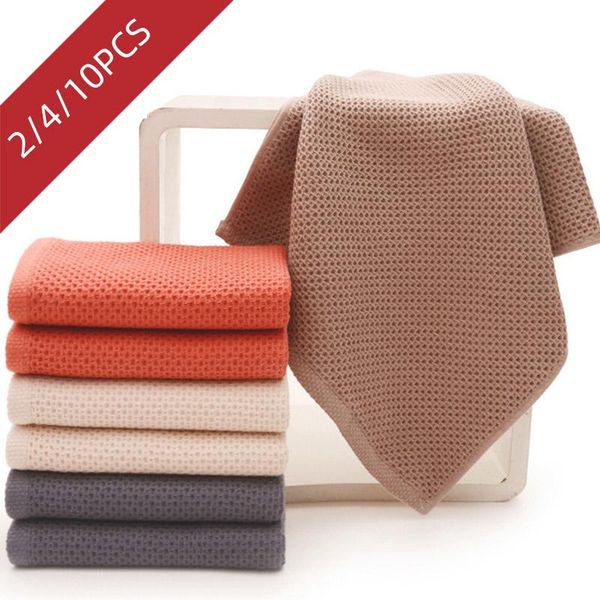 

towel 10pc 100% cotton hand towels for adults plaid face care magic bathroom waffle 33x72cm sport
