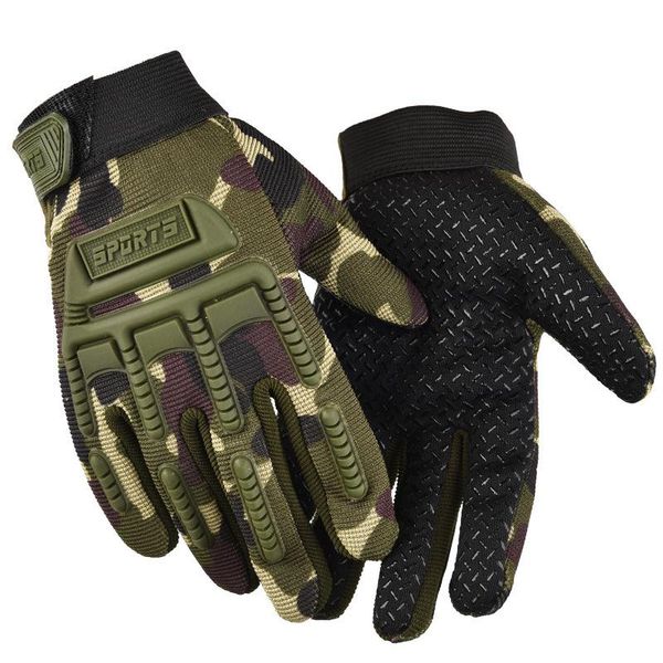 

kids outdoor tactical gloves special army half finger fingerless military shooting child full glove cycling, Black