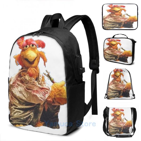 

backpack funny graphic print cantus usb charge men school bags women bag travel laptop