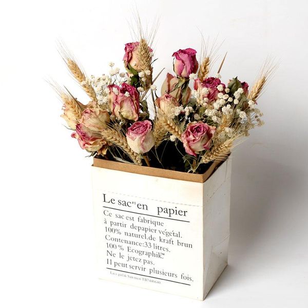 

decorative flowers & wreaths natural dried rose bouquet gift flower box wedding home decoration for living room piecies aesthetic vintage de