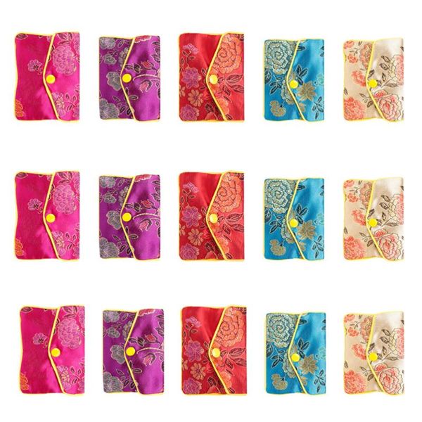 

jewelry pouches, bags 15pcs chinese style pouch bracelet storage bag cloth coin purse, Pink;blue