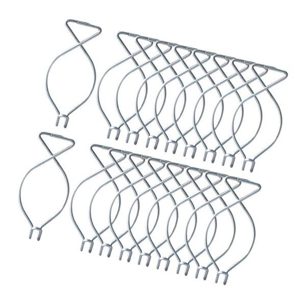 

hooks & rails 50pcs universal metal silver ceiling automatic elastic hook shower curtain
