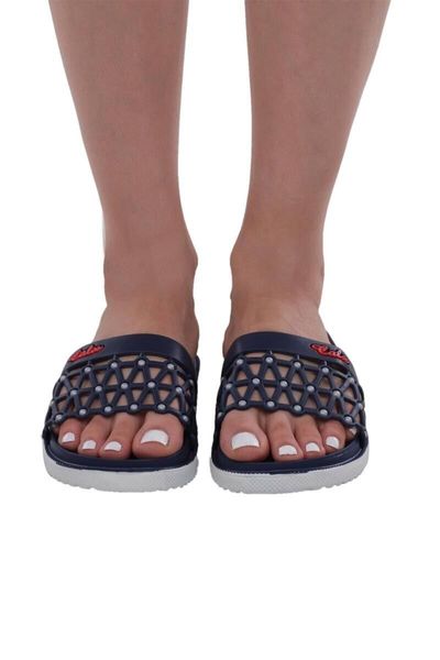 

slippers women's navy blue, Black