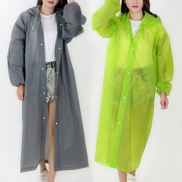 

raincoats outdoor portable waterproof rainware women rain jacket fashion thickened eva raincoat poncho for travel camping hiking
