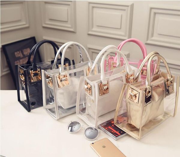 

dhl messenger bags women pvc transparent large capacity composite bag mix color