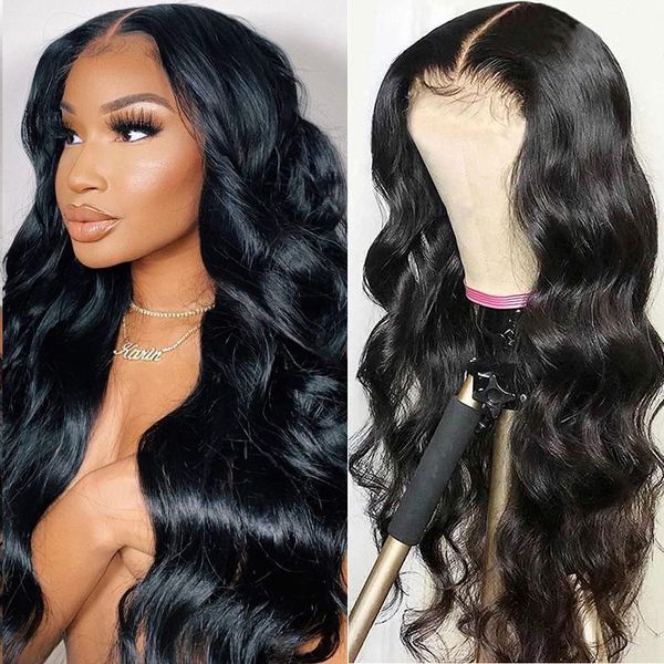 

lx brand loose body wavy natural hair pelucas de mujer wigs synthetic lace front wig for women cosplay wigs daily used lace wigfactory direc, Black