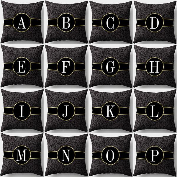 

cushion/decorative pillow leopard print alphabet letter decorative cushion cover polyester throw pillowcase 45*45cm sofa home pillowcover 41