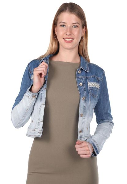 

women's jackets blue white women 's jean jacket, Black;brown