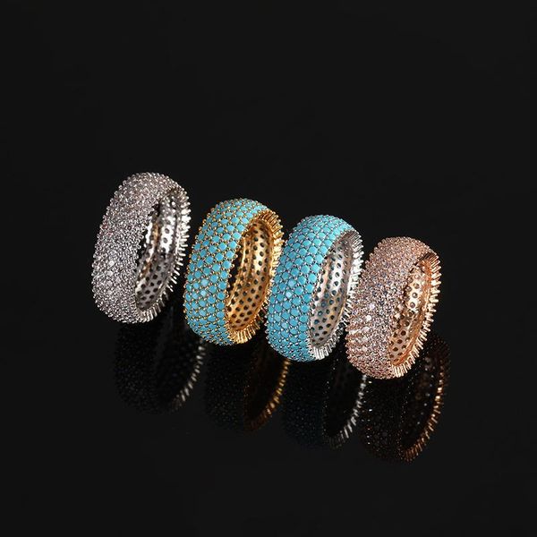 

cluster rings funmode gold color punk style blue rhinestone pave engagement for women jewelry accessories wholesale fr143, Golden;silver