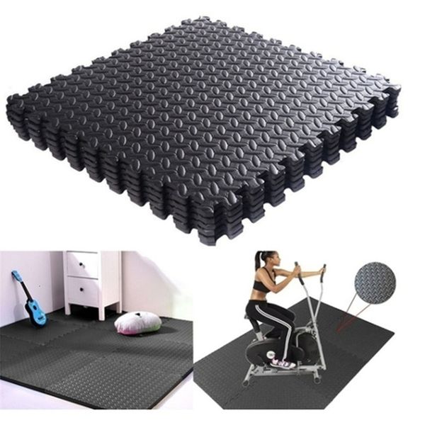 

12pcs 30*30cm eva leaf grain floor mat anti-slip soft foam splicing rug exercise cushion fitness equipment for gym home yoga