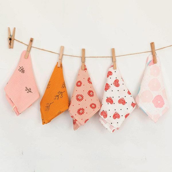

towel soft cotton kids bibs abby saliva born floral pattern aprons infant smock burp cloth for clean face and bath tj0731-1