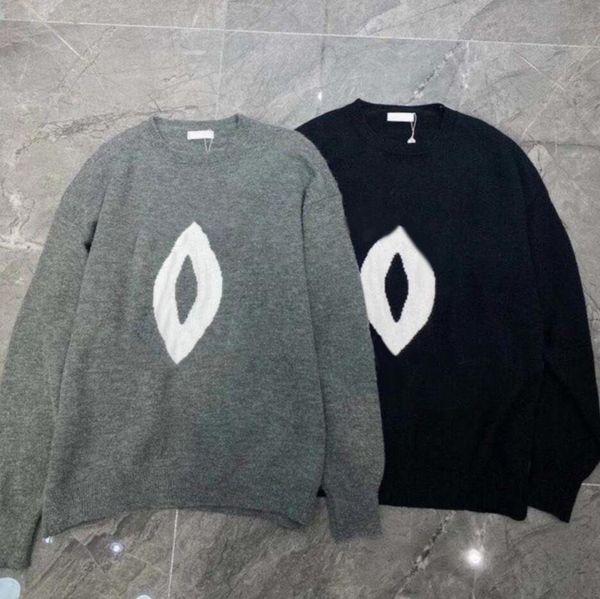 

2021 women's sweaters web celebrity with the same temperament versatile large version loose autumn and winter long sleeve knitwear, White;black