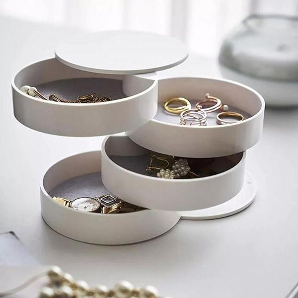 

watch boxes & cases ins box organizer plastic jewlery display storage multi layers, Black;blue
