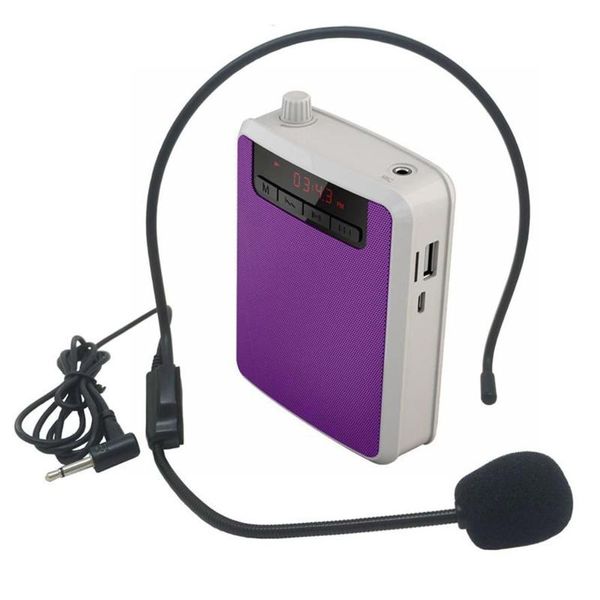 Altoparlanti portatili Microfono con cavo vocale da 5 W Radio FM Altoparlante per registrazione audio AUX con cinturino per l'insegnamento dell'allenamento sining