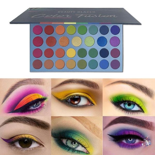 

eye shadow 39-color rainbow matte eyeshadow palette long lasting waterproof makeup easy-to-color non-smudge l6z3