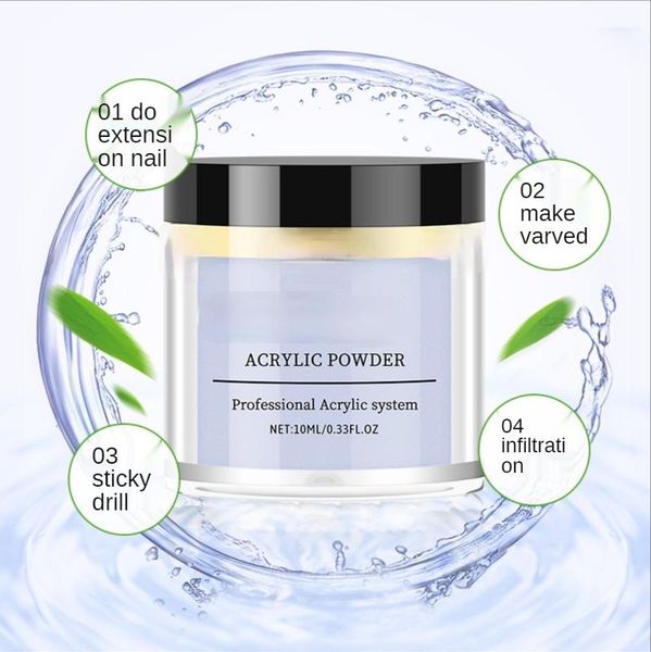 

10g multifunctional nail art crystal powder four-in-one french infiltration can extend diamond-sticky carved glitter, Silver;gold