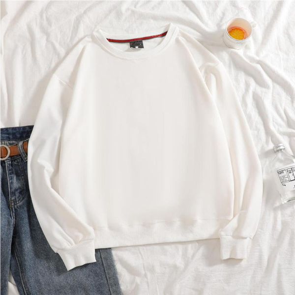 

women's hoodies & sweatshirts solid color full sleeve women sweatshirt basic loose tracksuit female pullovers couple unisex, Black