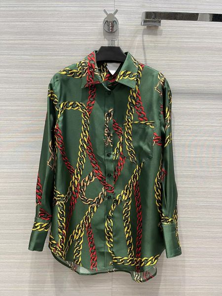 

brand same style shirts 2021 autumn winter lapel neck long sleeves fashion plaid print luxury women's blouses designer coats 1108-3, White