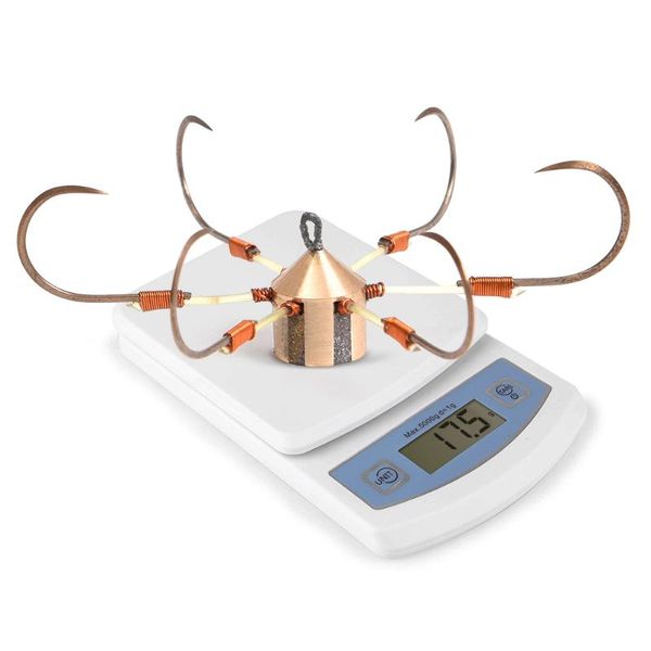 

fishing hooks hexagon anchor hook sharp high carbon steel 6-in-1 fishhooks sinker weight accessories tackle