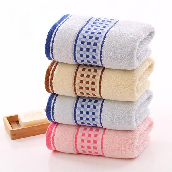 

towel 3pcs pure cotton grid household face spring and summer washing hair wrap