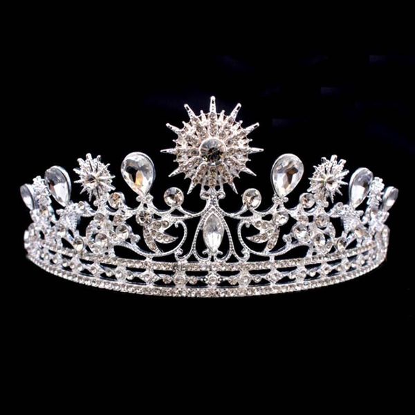 

hair clips & barrettes vintage baroque tiaras and crowns rhinestone headbands for women bride wedding accessories princess party crown diade, Golden;silver