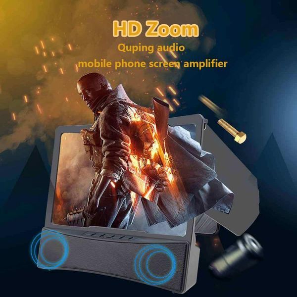 

cell phone mounts & holders 2021 3d screen speaker expand stereo 10''hd magnifier deskstand for all smartpho