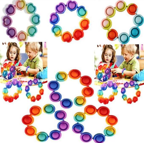 

fidget toys sensory mini simple dimple bracelet pressure anti-stress board autism educational toy for kids