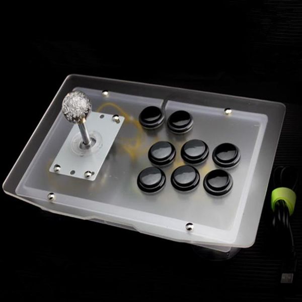 

game controllers & joysticks 2021 computer pc usb crystal transparent arcade joystick street fighting gamepad controller joypad,
