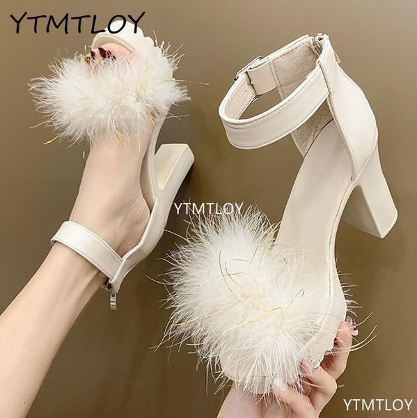 

design high heel sandals summer outdoor dress shoes ladies elegant pumps zapatos de mujer tacon, Black
