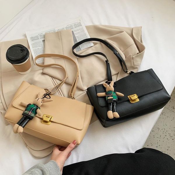 

women's bag retro messenger shoulder lock catch large capacity crossbody middle bags for women
