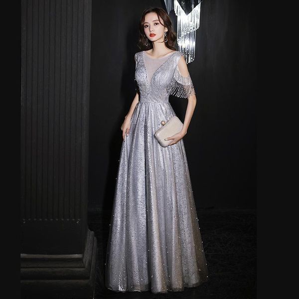 

ethnic clothing gray tassel charming female cheongsam sweetheart neck beaded qipao bandage evening party dress mesh pleated maxi dresse, Red