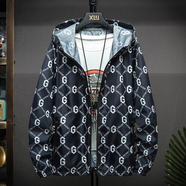 

men's jackets summer 2021 jacket men large size 3xl-5xl jumper pullowers ultra thin breathable sun outwer clothes teenagers loose coat, Black;brown