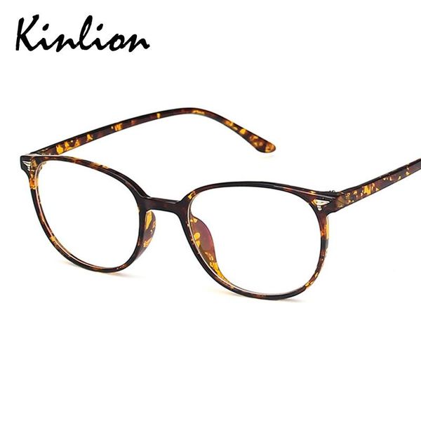 

fashion sunglasses frames kinlion retro round glasses frame for men women oval reading eyeglasses classic transparent optical, Black