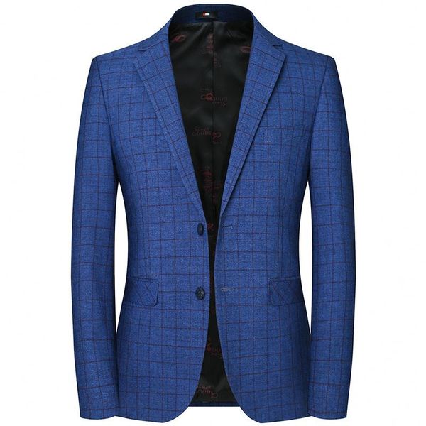 

men's suits & blazers gustomerd tide autumn west slim striped plaid suit casual fashion solid color long sleeve men, White;black