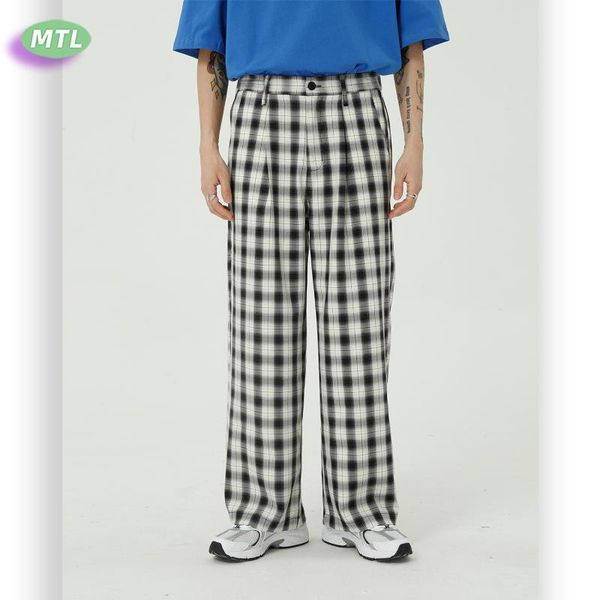 

zone product plaid slacks for men men's pants, Black