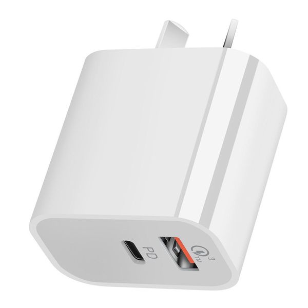 Carga de parede pd oem 20w carregador rápido qc 3.0 tipo c usb ue eua plugues adaptador de carregamento rápido adaptadores de energia doméstica usbc sem pacote Carregadores de telefone celular Carregadores universais