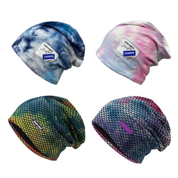 

beanies personality tie-dye beanie hats women spring and autumn thin baotou korean street youth caps men