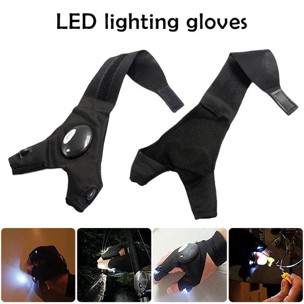 

party decoration fishing gloves with led light torch breathable outdoor camping hiking tool @ls