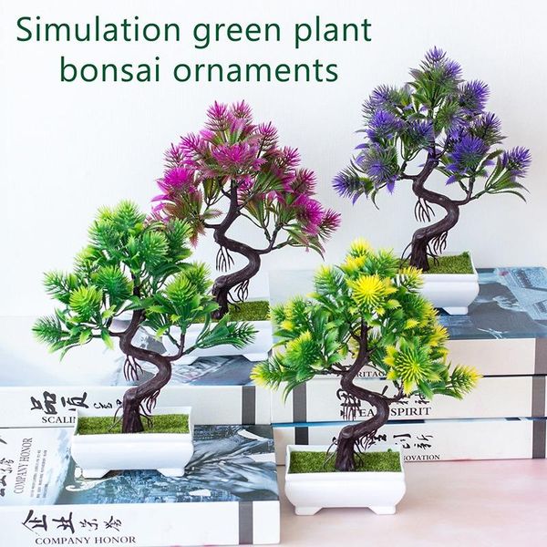 

artificial mini potted plants faux houseplants home outdoor indoor decoration tabledecor centerpiece decorative flowers & wreaths