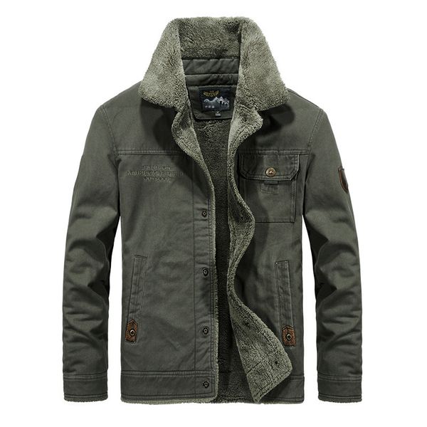 

Fashion Jacket Big Size Fat Men's Outdoor Tooling Military Chuck, Khaki