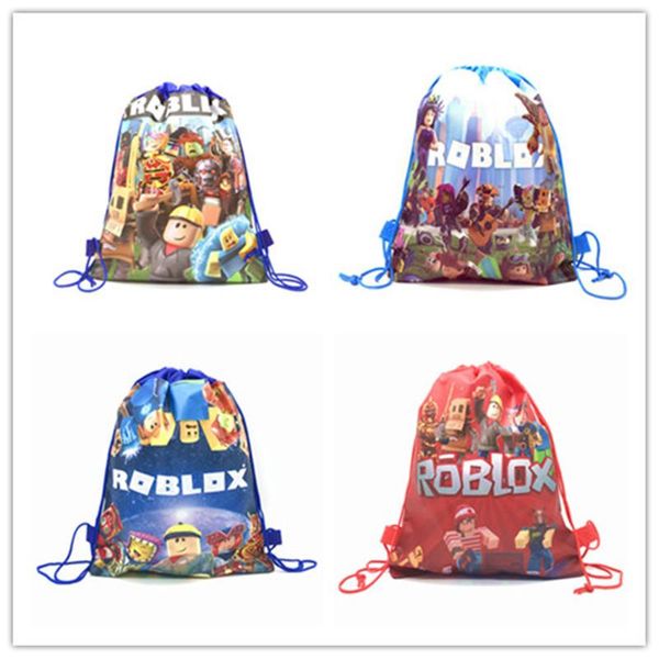 

party favor kids boys school shopping bags game roblo non-woven fabric drawstring bag birthday gift favors 8/16/24/30pcs