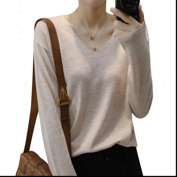 

womens sweaters v neck sweater long sleeved short knitted fall spring thin bottoming shirt drop good quality, White;black