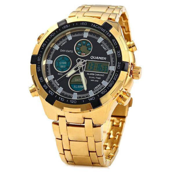 

wristwatches fashion men's watch sports leisure waterproof quartz electronic, Slivery;brown